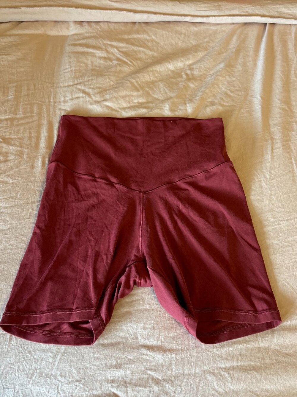Aerie OFFLINE High Waisted Bike Shorts 5in inseam Deep Cherry